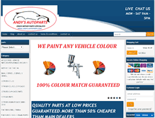 Tablet Screenshot of andys-autoparts.com